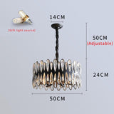 Avenila Luxury Black Crystal Oval Adjustable Pendant Chandelier - Avenila - Interior Lighting, Design & More