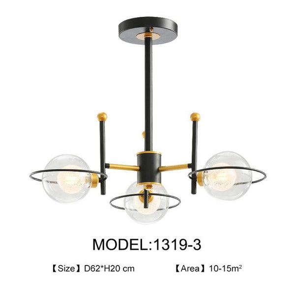 Avenila Gold & Schwarz Moderne Glaskugel LED-Kronleuchter - Avenila - Innenbeleuchtung, Design und mehr