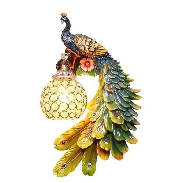 Bohemian Peacock Luxury LED Crystal Wandleuchte - Avenila - Innenbeleuchtung, Design und mehr