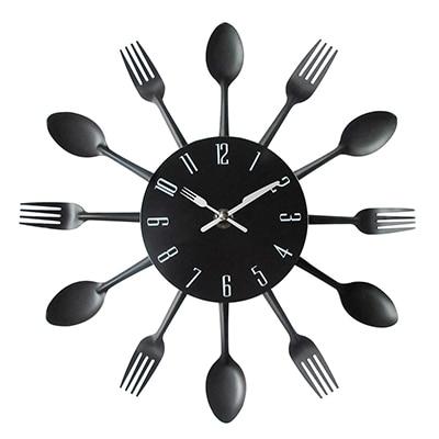 Besteck Metallbesteck Küchenwanduhr Löffelgabel Kreative Wanduhr aus Quarz - Avenila - Innenbeleuchtung, Design und mehr