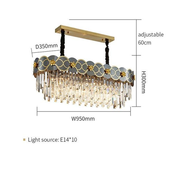 Double Layer Luxury LED Crystal Flower Icicle Chandelier - Avenila - Interior Lighting, Design & More