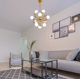 Glas-LED-Kronleuchter mit goldenem Sputnik - Avenila - Innenbeleuchtung, Design und mehr