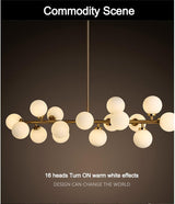 Modern Glass Balls Pendant Lamp Light Luxury Branch Chandelier Magic Bean LED Lighting Fixture Living Room Home Decoration - Avenila - Interior Lighting, Design & More