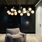 Modern Glass Balls Pendant Lamp Light Luxury Branch Chandelier Magic Bean LED Lighting Fixture Living Room Home Decoration - Avenila - Interior Lighting, Design & More