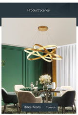 Ringförmiger Ring-Kronleuchter aus halbflüssigem Luxusgold - Avenila Luxury Selects - Avenila - Innenbeleuchtung, Design & mehr