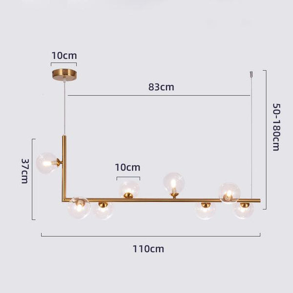 Sofrey Semiflush Multi-Ball Chandelier Double-Layered Glass - Avenila - Interior Lighting, Design & More