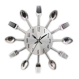 Cubiertos Metal Cocina Reloj de pared Cuchara Tenedor Cuarzo creativo Reloj de pared - Avenila - Iluminación Interior, Diseño y Más
