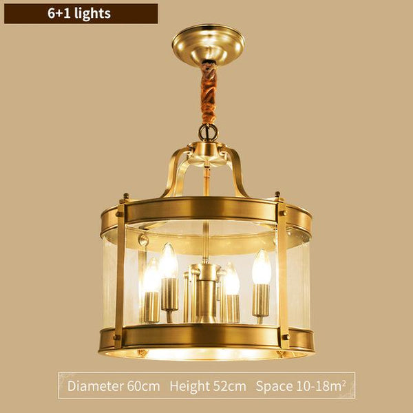 Sofrey Foyer Gold Glass and Copper Chandelier 20, 40, 50 60cm - Avenila - Interior Lighting, Design & More