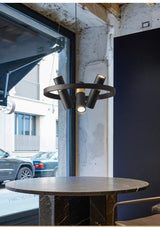 Avenila Black Modern Designer Circle Ring Light Tube Pendant Chandelier - Avenila - Interior Lighting, Design & More