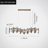 Avenila Smoky Grey Flush Mount Crystal Wave Linear Modern Chandelier - Avenila - Interior Lighting, Design & More