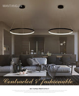 Lampadario a sospensione moderna 4/3/2/1 Circle Ring Chandelier - Avenila - Illuminazione d'interni, design e altro ancora