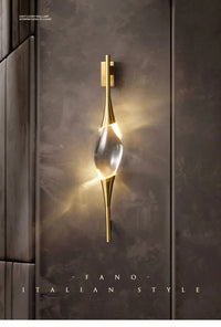 Avenila Copper Crystal Wall Minimalistic Hotel Sconce Light - Avenila - Interior Lighting, Design & More