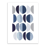 Abstract Blue Geometric Shape Art Vintage Print Poster Minimalist Hipster Wall Art Picture Nordic Home Decor Painting No Frame - Avenila - Interior Lighting, Design & More