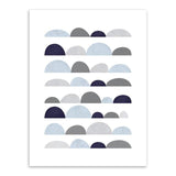 Abstract Blue Geometric Shape Art Vintage Print Poster Minimalist Hipster Wall Art Picture Nordic Home Decor Painting No Frame - Avenila - Interior Lighting, Design & More