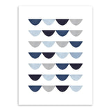Abstract Blue Geometric Shape Art Vintage Print Poster Minimalist Hipster Wall Art Picture Nordic Home Decor Painting No Frame - Avenila - Interior Lighting, Design & More