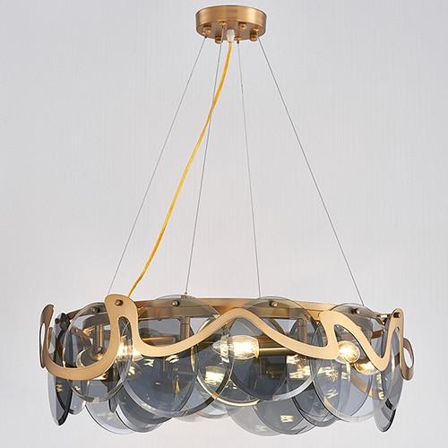Avenila Metal & Glass Gold Hanging Chandelier 60cm - Avenila - Interior Lighting, Design & More