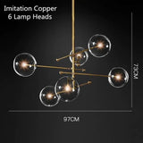 Avenila Postmodern LED Glass Ball Chandelier Ceiling Hanging Lights - Avenila - Interior Lighting, Design & More