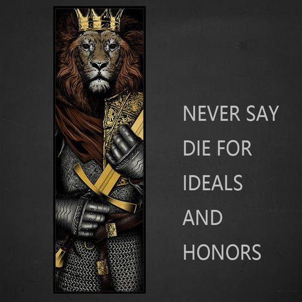 Knight Tiger Lion Skeleton Warrior Poster | Home Decor Wall Art - Avenila - Interior Lighting, Design & More