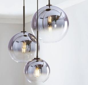 Loft Modern Pendant Light Silver Gold Glass Ball Hanging Lamp - Avenila - Interior Lighting, Design & More