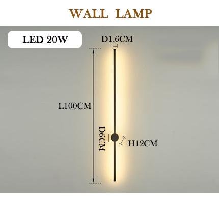 Modern LED Wall Lamp Long Hanging Minimalistic Lights - Avenila - Interior Lighting, Design & More