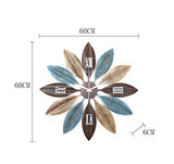 Nordic Creative Metal Feather Wall Clock - Avenila - Interior Lighting, Design & More