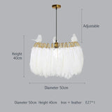 Sofrey White Feather Chandelier - Avenila Selects - Avenila - Interior Lighting, Design & More