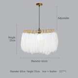 Sofrey White Feather Chandelier - Avenila Selects - Avenila - Interior Lighting, Design & More