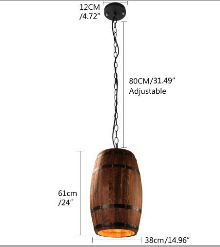 Wood Wine Barrel Hanging Pendant Lights - Avenila - Interior Lighting, Design & More