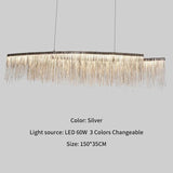 Avenila Silver Rose Gold Luxury Chain Tassel Chandelier - Avenila - Interior Lighting, Design & More