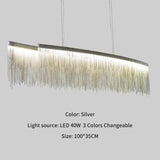 Avenila Silver Rose Gold Luxury Chain Tassel Chandelier - Avenila - Interior Lighting, Design & More