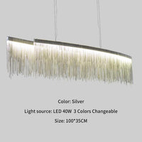 Avenila Silver Rose Gold Luxury Chain Tassel Chandelier - Avenila - Interior Lighting, Design & More