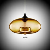 المعاصرة شنقا 6 أضواء قلادة الزجاج اللون - Avenila - الإضاءة الداخلية والتصميم وأكثر