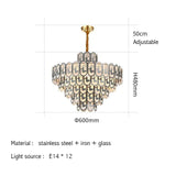 Deer Modern Christmas Crystal Gold Small Round Chandelier - Avenila - Interior Lighting, Design & More