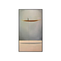 قارب ذهبي الطبيعية المناظر الطبيعية المشهد الإبداعي قماش تجريدي لوحات جدار الفن صور لغرفة المعيشة ديكور المنزل - Avenila - الإضاءة الداخلية والتصميم وأكثر