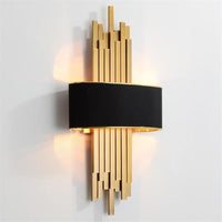 أنابيب الذهب المعدنية أدى مصباح الجدار مع الجسم الأسود - Avenila - الإضاءة الداخلية والتصميم وأكثر