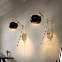 الفن المنزلي الحديث الأسود الزجاج الكرة قاعة الطعام مصباح الجدار الغرفة - Avenila - الإضاءة الداخلية والتصميم وأكثر