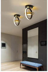 Orbital Modern Luxury Ceiling Hallway Corridor Black White and Gold Light - Avenila - Interior Lighting, Design & More