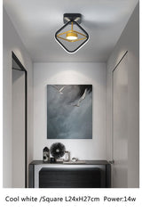 Orbital Modern Luxury Ceiling Hallway Corridor Black White and Gold Light - Avenila - Interior Lighting, Design & More