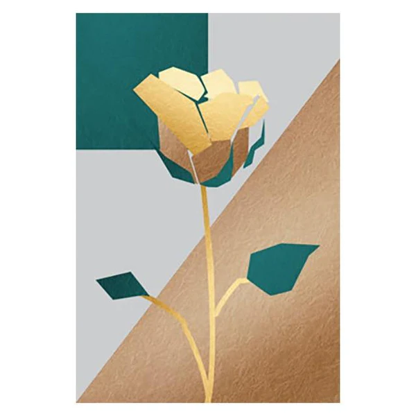ملصقات ومطبوعات ذهبية حديثة بسيطة جدار الفن الهندسي الأزهار التجريدية اللوحة الزخرفية الشمال - Avenila - الإضاءة الداخلية والتصميم وأكثر