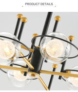 Avenila Gold & Schwarz Moderne Glaskugel LED-Kronleuchter - Avenila - Innenbeleuchtung, Design und mehr