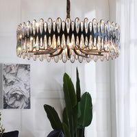 Avenila Luxury Black Crystal Oval Adjustable Pendant Chandelier - Avenila - Interior Lighting, Design & More