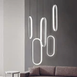Schwarz/Weiss 6 1/2" Wide Circular LED 48W Hängependelleuchten - Avenila - Innenbeleuchtung, Design und mehr