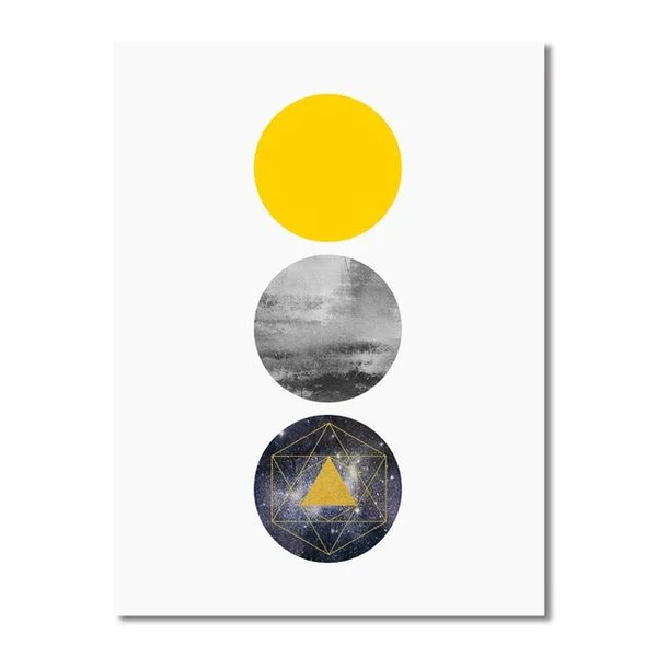 Geometrischer nordischer Stil Abstrakter Sternenhirsch Wandkunstdruck Bilder auf Leinwand Poster ohne Rahmen - Avenila - Innenbeleuchtung, Design & mehr