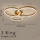 Goldene kreisförmige LED-Ringe Deckenleuchten-Kronleuchter - Avenila - Innenbeleuchtung, Design & mehr