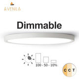 LED Dimmable Ceiling Light 12W 18W 24W 32W 220V With 3 Color Adjustable - Avenila - Interior Lighting, Design & More