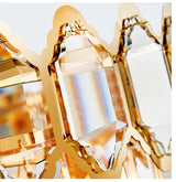 Luxuriöse moderne Kronleuchter-Beleuchtung für Esszimmer Rechteckige Goldkristall-Lampen Große Kücheninsel LED-Kristall-Leuchten - Avenila - Innenbeleuchtung, Design & mehr