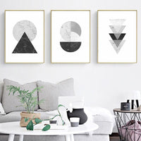 Minimalistischer Stil Marmor Geometrisches Muster Abstraktes dekoratives Leinwandgemälde Poster - Avenila - Innenbeleuchtung, Design & mehr