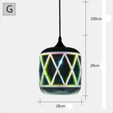 Moderne 3D farbenfrohe nordische Sternenhimmel Glasschirm Pendelleuchte E27 LED für Küche Restaurant Wohnzimmer - Avenila - Innenbeleuchtung, Design & mehr