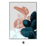Modernes Abstraktes Rosa Blumengrün Pflanzen Posterdruck Leinwandbilder Gemälde Bilder Home Wandkunstdekoration kann individuell gestaltet werden - Avenila - Innenbeleuchtung, Design & mehr
