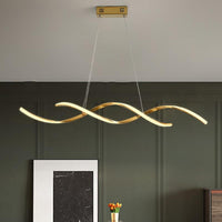 Spirallampe Moderner Kronleuchter mit verchromter/vergoldeter Oberfläche - Avenila - Innenbeleuchtung, Design und mehr